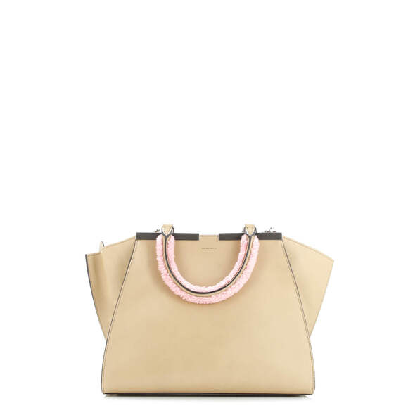 Fendi Petite 3Jours Bag Leather with Shearling - Picture 3 of 5